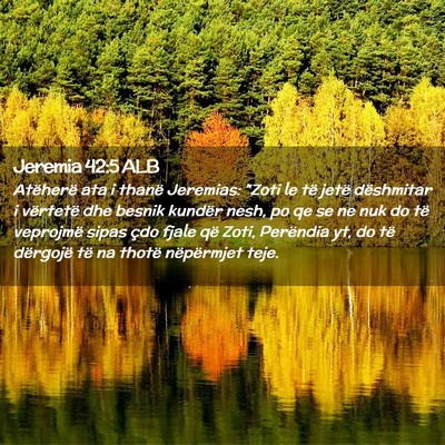 Picture 02 - Jeremia 42:5 ALB - Atëherë ata i thanë Jeremias: 