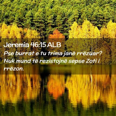 Picture 02 - Jeremia 46:15 ALB - Pse burrat e tu trima janë rrëzuar? Nuk mund - Bible Verse Picture