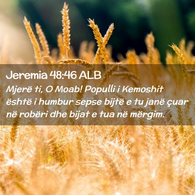 Picture 02 - Jeremia 48:46 ALB - Mjerë ti, O Moab! Populli i Kemoshit është i - Bible Verse Picture