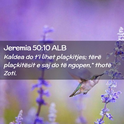 Picture 02 - Jeremia 50:10 ALB - Kaldea do t’i lihet plaçkitjes; tërë - Bible Verse Picture