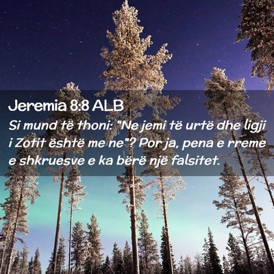 Picture 02 - Jeremia 8:8 ALB - Si mund të thoni: 