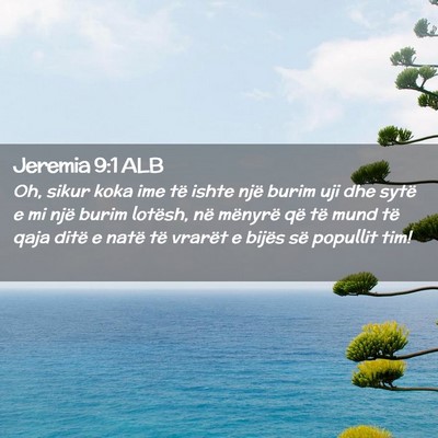 Picture 02 - Jeremia 9:1 ALB - Oh, sikur koka ime të ishte një burim uji dhe - Bible Verse Picture