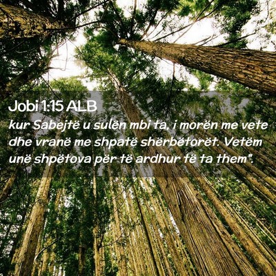 Picture 02 - Jobi 1:15 ALB - kur Sabejtë u sulën mbi ta, i morën me vete - Bible Verse Picture