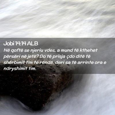 Picture 02 - Jobi 14:14 ALB - Në qoftë se njeriu vdes, a mund të kthehet - Bible Verse Picture