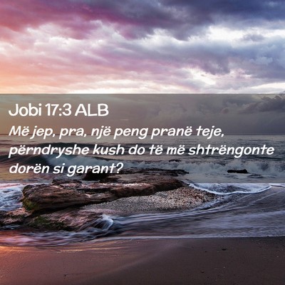 Picture 02 - Jobi 17:3 ALB - Më jep, pra, një peng pranë teje, përndryshe - Bible Verse Picture