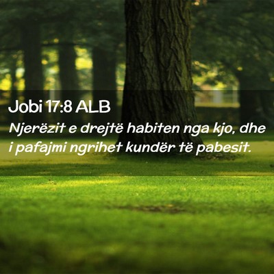 Picture 02 - Jobi 17:8 ALB - Njerëzit e drejtë habiten nga kjo, dhe i - Bible Verse Picture