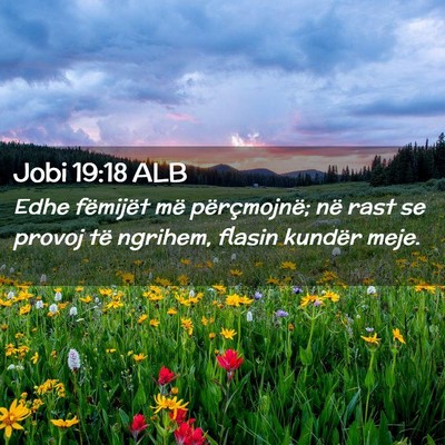 Picture 02 - Jobi 19:18 ALB - Edhe fëmijët më përçmojnë; në rast se - Bible Verse Picture