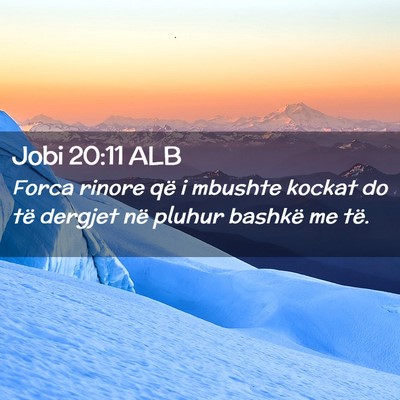 Picture 02 - Jobi 20:11 ALB - Forca rinore që i mbushte kockat do të dergjet - Bible Verse Picture