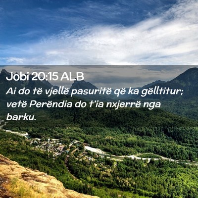 Picture 02 - Jobi 20:15 ALB - Ai do të vjellë pasuritë që ka gëlltitur; - Bible Verse Picture