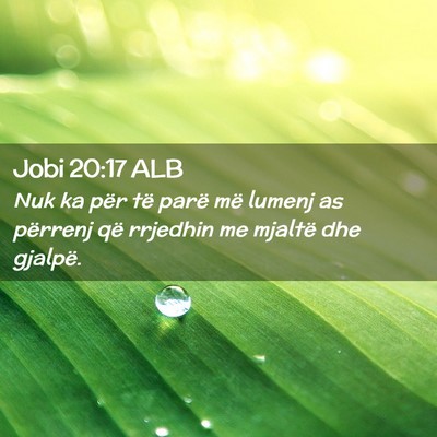 Picture 02 - Jobi 20:17 ALB - Nuk ka për të parë më lumenj as përrenj që - Bible Verse Picture