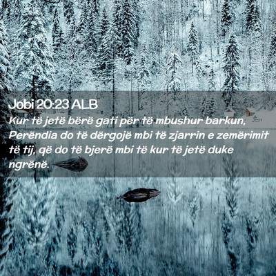 Picture 02 - Jobi 20:23 ALB - Kur të jetë bërë gati për të mbushur - Bible Verse Picture