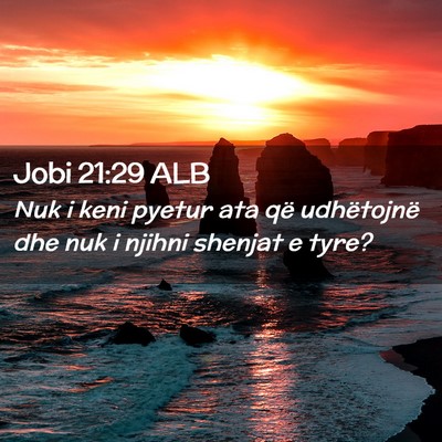 Picture 02 - Jobi 21:29 ALB - Nuk i keni pyetur ata që udhëtojnë dhe nuk i - Bible Verse Picture