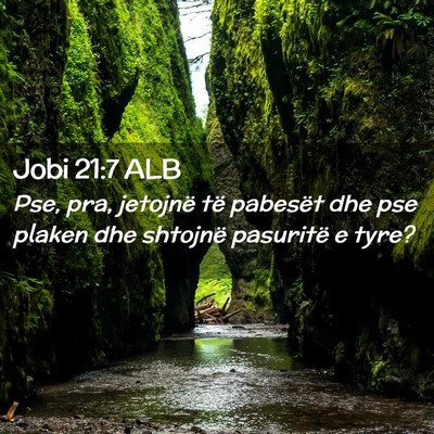 Picture 02 - Jobi 21:7 ALB - Pse, pra, jetojnë të pabesët dhe pse plaken - Bible Verse Picture