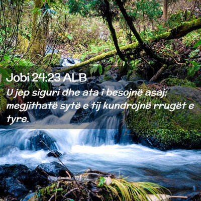 Picture 02 - Jobi 24:23 ALB - U jep siguri dhe ata i besojnë asaj; megjithatë - Bible Verse Picture