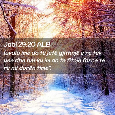 Picture 02 - Jobi 29:20 ALB - lavdia ime do të jetë gjithnjë e re tek unë - Bible Verse Picture