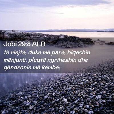 Picture 02 - Jobi 29:8 ALB - të rinjtë, duke më parë, hiqeshin mënjanë, - Bible Verse Picture