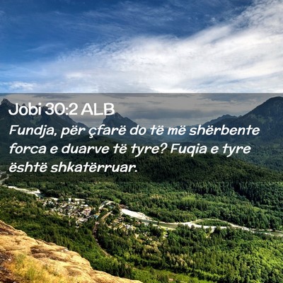 Picture 02 - Jobi 30:2 ALB - Fundja, për çfarë do të më shërbente forca - Bible Verse Picture