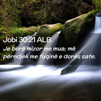 Picture 02 - Jobi 30:21 ALB - Je bërë mizor me mua; më përndjek me fuqinë - Bible Verse Picture