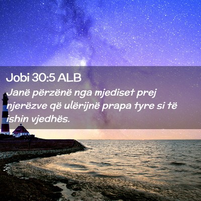 Picture 02 - Jobi 30:5 ALB - Janë përzënë nga mjediset prej njerëzve që - Bible Verse Picture