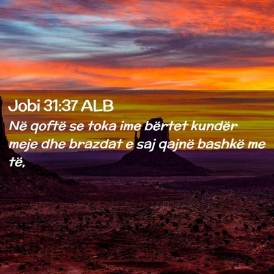 Picture 02 - Jobi 31:37 ALB - Në qoftë se toka ime bërtet kundër meje dhe - Bible Verse Picture