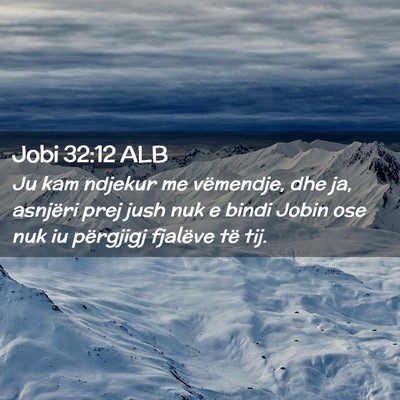 Picture 02 - Jobi 32:12 ALB - Ju kam ndjekur me vëmendje, dhe ja, asnjëri - Bible Verse Picture
