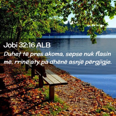 Picture 02 - Jobi 32:16 ALB - Duhet të pres akoma, sepse nuk flasin më, - Bible Verse Picture
