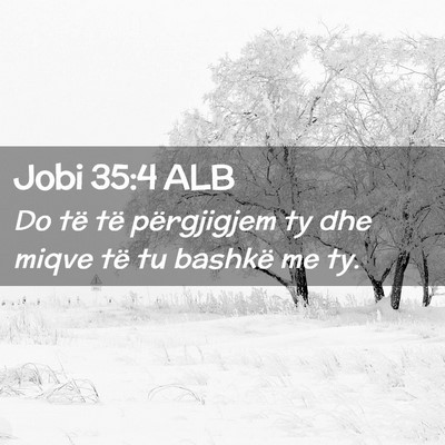 Picture 02 - Jobi 35:4 ALB - Do të të përgjigjem ty dhe miqve të tu - Bible Verse Picture