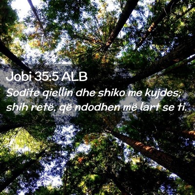 Picture 02 - Jobi 35:5 ALB - Sodite qiellin dhe shiko me kujdes; shih retë, - Bible Verse Picture