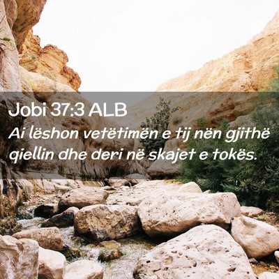 Picture 02 - Jobi 37:3 ALB - Ai lëshon vetëtimën e tij nën gjithë qiellin - Bible Verse Picture