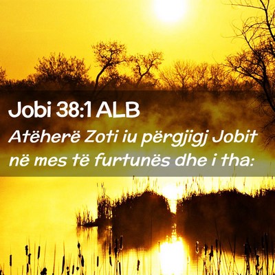Picture 02 - Jobi 38:1 ALB - Atëherë Zoti iu përgjigj Jobit në mes të - Bible Verse Picture