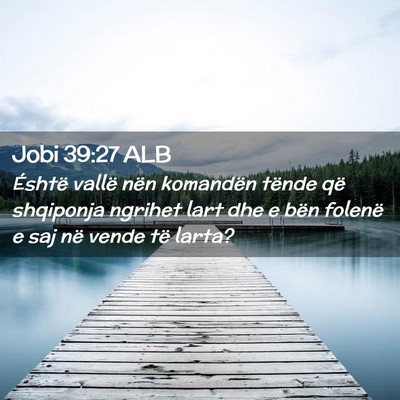 Picture 02 - Jobi 39:27 ALB - Éshtë vallë nën komandën tënde që - Bible Verse Picture