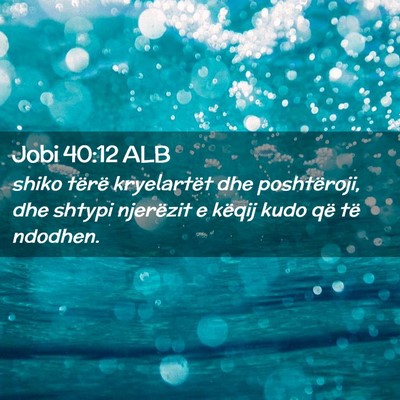 Picture 02 - Jobi 40:12 ALB - shiko tërë kryelartët dhe poshtëroji, dhe - Bible Verse Picture