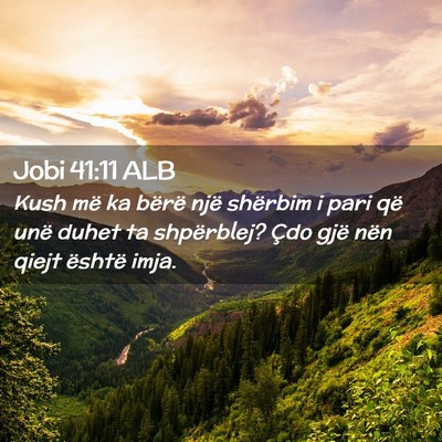 Picture 02 - Jobi 41:11 ALB - Kush më ka bërë një shërbim i pari që unë - Bible Verse Picture