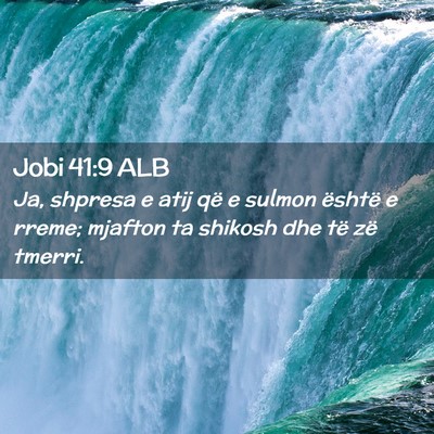 Picture 02 - Jobi 41:9 ALB - Ja, shpresa e atij që e sulmon është e rreme; - Bible Verse Picture