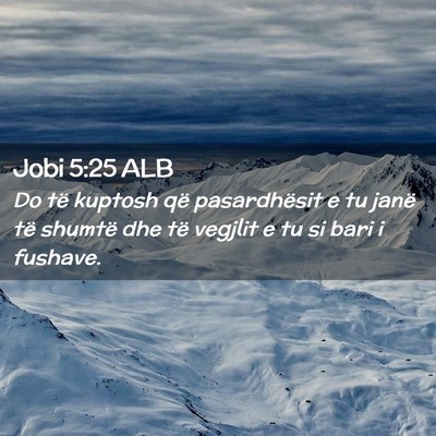 Picture 02 - Jobi 5:25 ALB - Do të kuptosh që pasardhësit e tu janë të - Bible Verse Picture