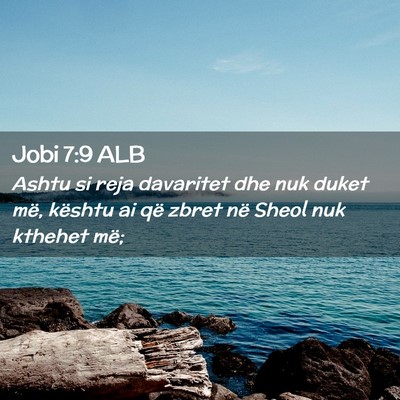 Picture 02 - Jobi 7:9 ALB - Ashtu si reja davaritet dhe nuk duket më, - Bible Verse Picture