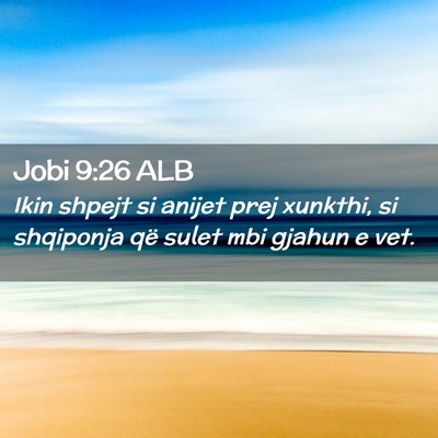 Picture 02 - Jobi 9:26 ALB - Ikin shpejt si anijet prej xunkthi, si shqiponja - Bible Verse Picture