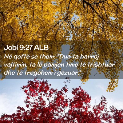 Picture 02 - Jobi 9:27 ALB - Në qoftë se them: 