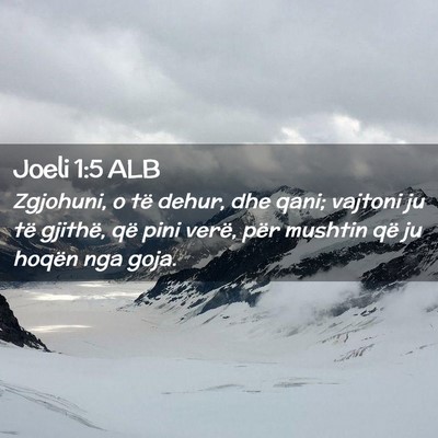 Picture 02 - Joeli 1:5 ALB - Zgjohuni, o të dehur, dhe qani; vajtoni ju të - Bible Verse Picture