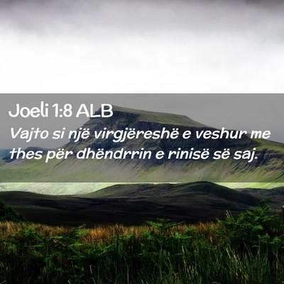 Picture 02 - Joeli 1:8 ALB - Vajto si një virgjëreshë e veshur me thes për - Bible Verse Picture