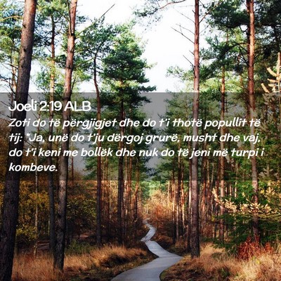 Picture 02 - Joeli 2:19 ALB - Zoti do të përgjigjet dhe do t’i thotë - Bible Verse Picture