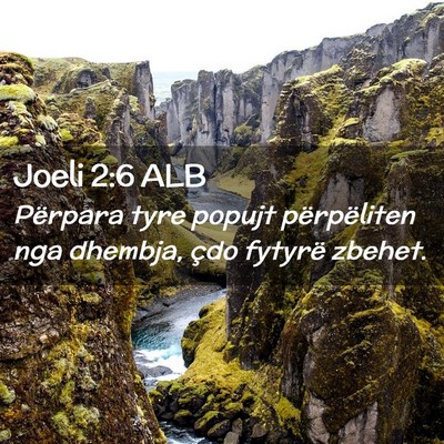 Picture 02 - Joeli 2:6 ALB - Përpara tyre popujt përpëliten nga dhembja, - Bible Verse Picture