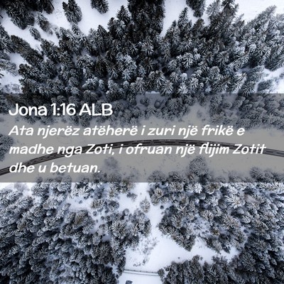 Picture 02 - Jona 1:16 ALB - Ata njerëz atëherë i zuri një frikë e madhe - Bible Verse Picture