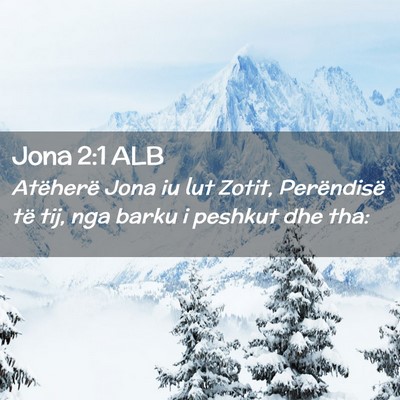 Picture 02 - Jona 2:1 ALB - Atëherë Jona iu lut Zotit, Perëndisë të tij, - Bible Verse Picture