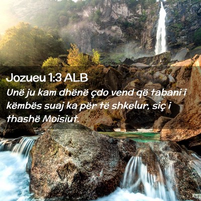 Picture 02 - Jozueu 1:3 ALB - Unë ju kam dhënë çdo vend që tabani i - Bible Verse Picture