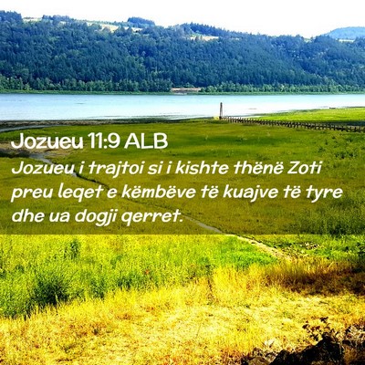 Picture 02 - Jozueu 11:9 ALB - Jozueu i trajtoi si i kishte thënë Zoti preu - Bible Verse Picture