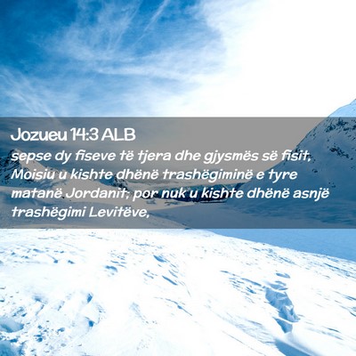 Picture 02 - Jozueu 14:3 ALB - sepse dy fiseve të tjera dhe gjysmës së fisit, - Bible Verse Picture