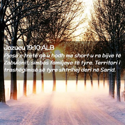 Picture 02 - Jozueu 19:10 ALB - Pjesa e tretë që u hodh me short u ra bijve të - Bible Verse Picture