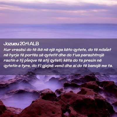 Picture 02 - Jozueu 20:4 ALB - Kur vrasësi do të ikë në një nga këto - Bible Verse Picture