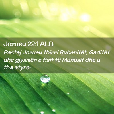 Picture 02 - Jozueu 22:1 ALB - Pastaj Jozueu thirri Rubenitët, Gaditët dhe - Bible Verse Picture
